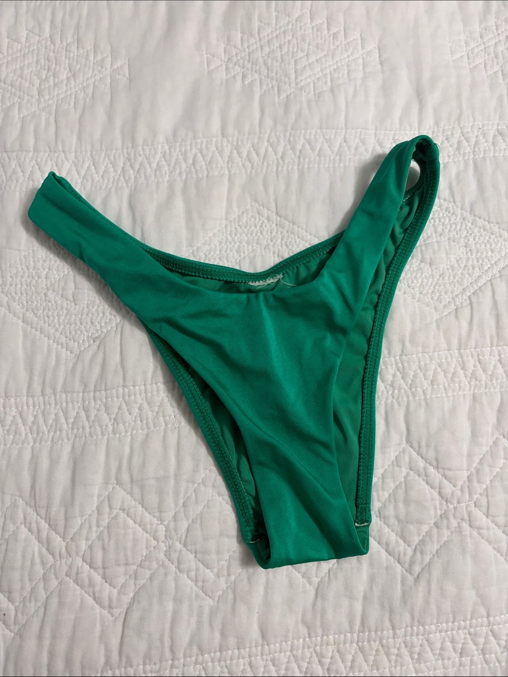 Women’s Green Bikini Bottom - Sleek High-Cut Swim Brief